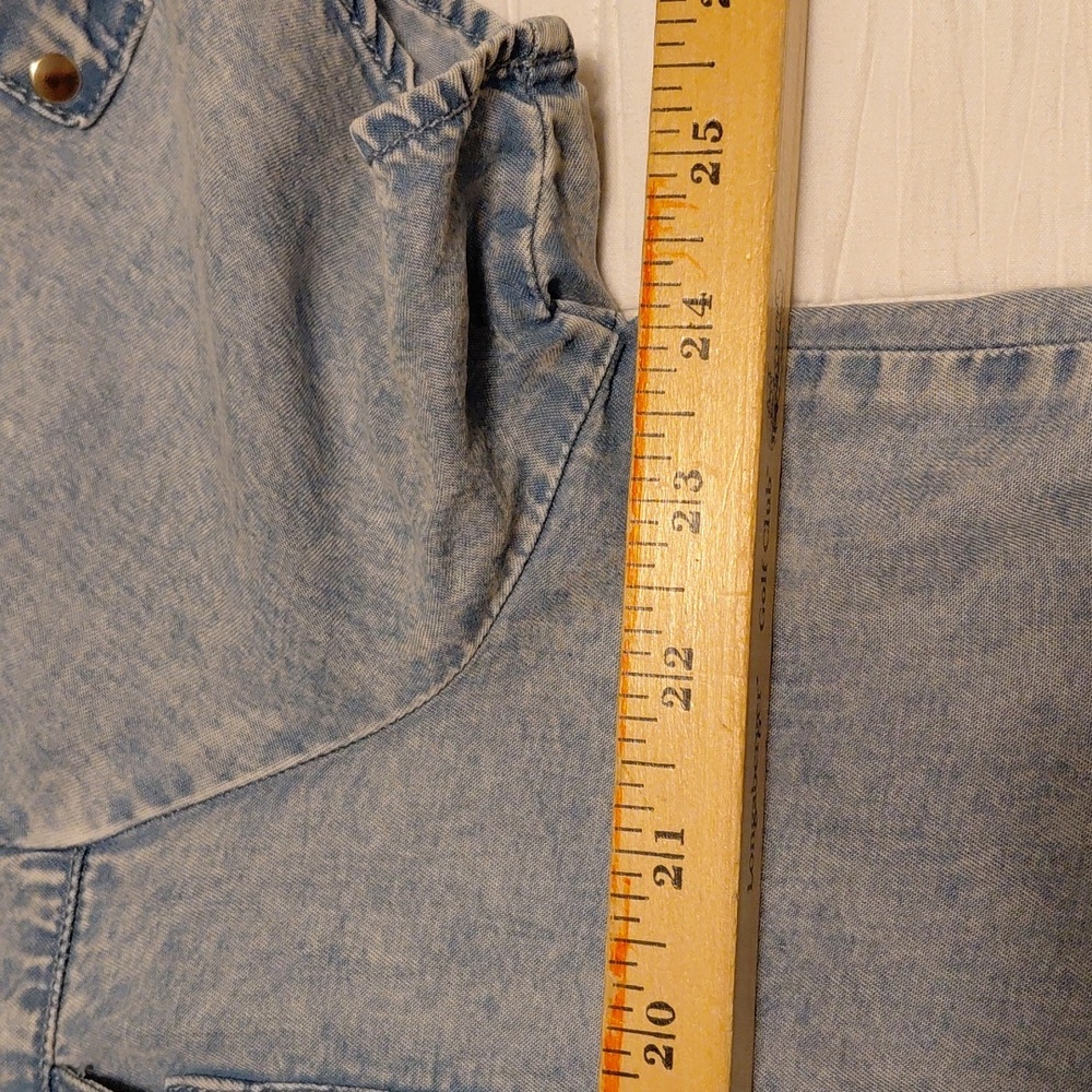 Jane & Delancey Casual Denim Blue Shirt XL - Picture 4 of 6
